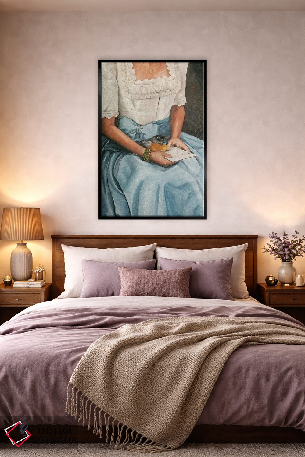 تابلو دکوراتیو آواز سینه سرخ اثر لیزا فینچ - D3B