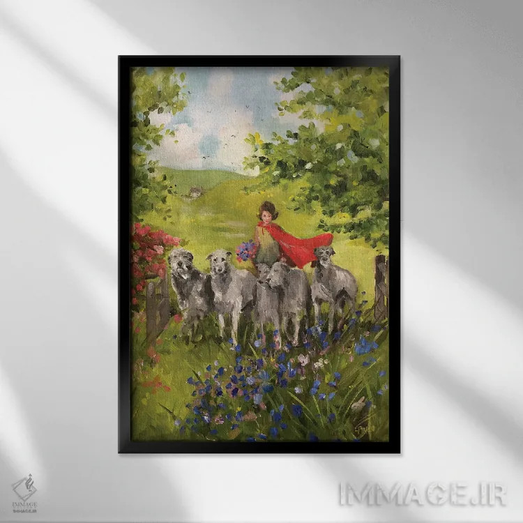 تابلو دکوراتیو گردشگران بعدازظهر اثر لیزا فینچ - نمای قابدار مشکی