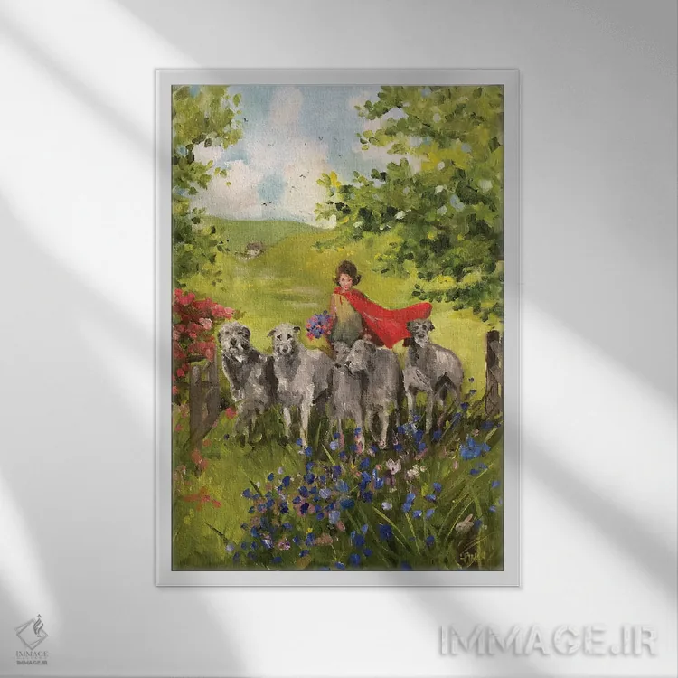 تابلو دکوراتیو گردشگران بعدازظهر اثر لیزا فینچ - نمای قابدار سفید