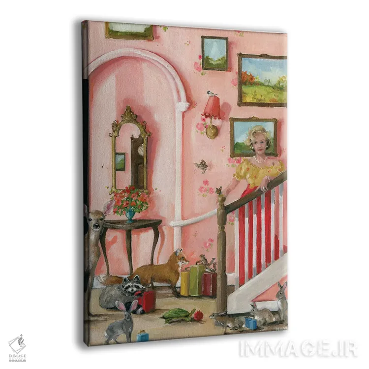 تابلو دکوراتیو آخر هفته در کلبه رز اثر لیزا فینچ - نمای پرسپکتیو محصول