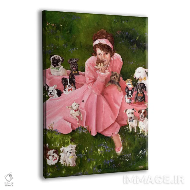 تابلو دکوراتیو مهمانی باغی اثر لیزا فینچ - نمای پرسپکتیو محصول