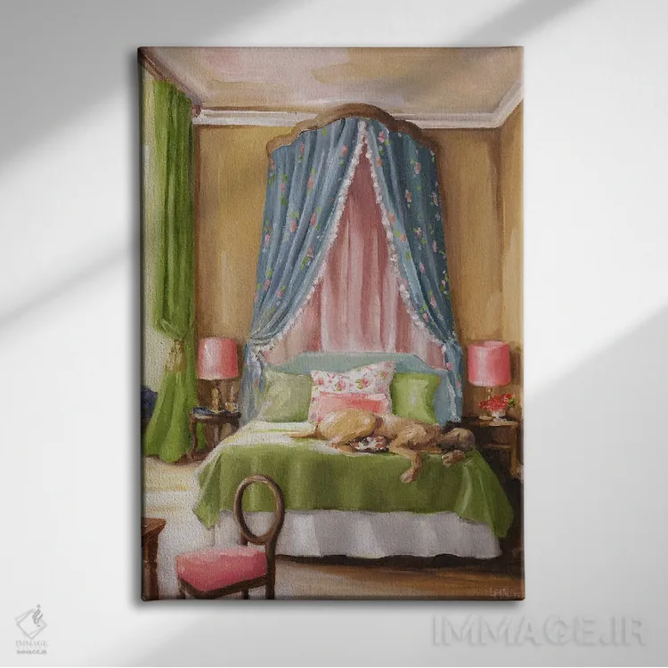 تابلو دکوراتیو آفتاب بعدازظهر اثر لیزا فینچ - نمای روبهرو روی دیوار