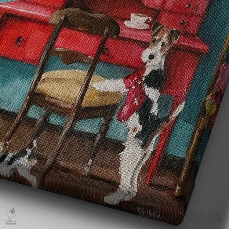 تابلو دکوراتیو پرکننده های جوراب اثر لیزا فینچ - نمای نزدیک بافت بوم