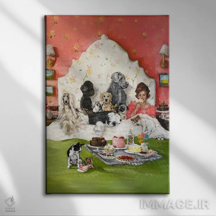 تابلو دکوراتیو خواب های شیرین اثر لیزا فینچ - نمای روبهرو روی دیوار