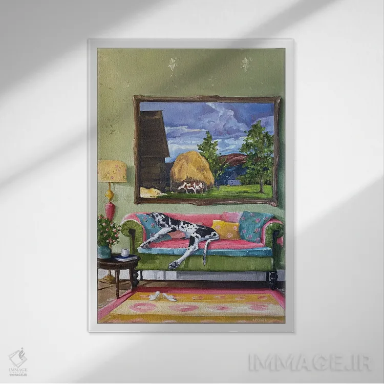 تابلو دکوراتیو طبیعت بی جان اثر لیزا فینچ - نمای قابدار سفید