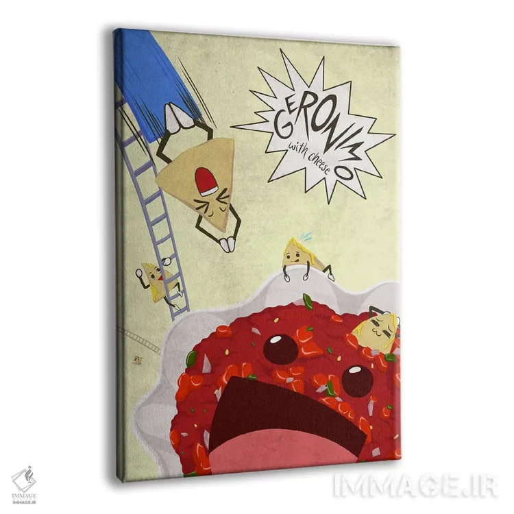 تابلو دکوراتیو غوطه ور خوشمزه اثر فایو بای فایو کالکتیو - نمای پرسپکتیو محصول