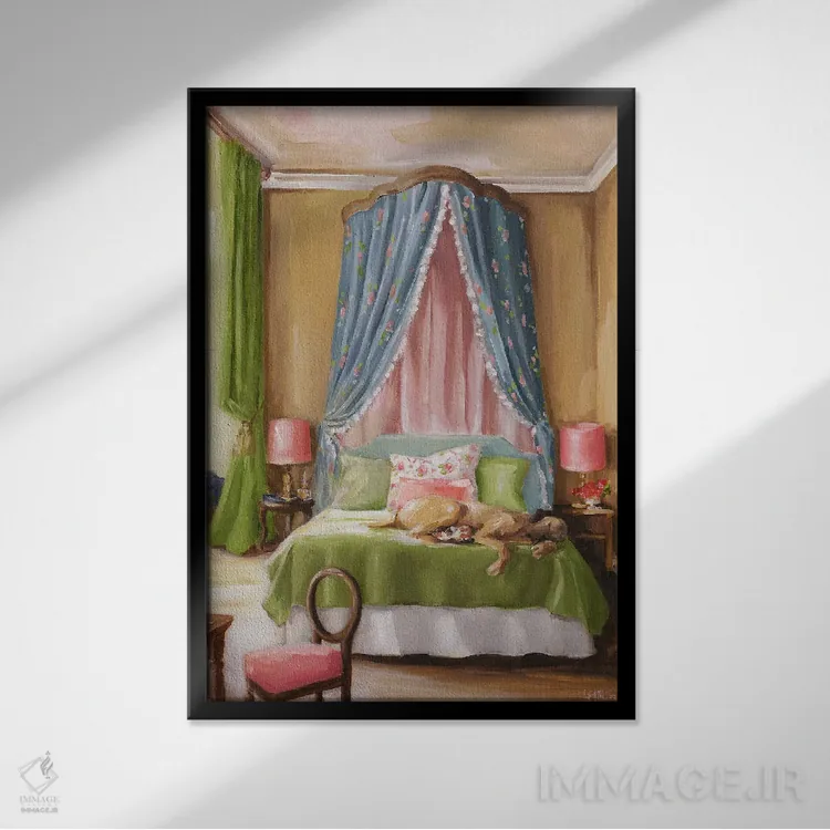 تابلو دکوراتیو آفتاب بعدازظهر اثر لیزا فینچ - نمای قابدار مشکی