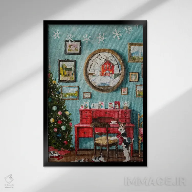 تابلو دکوراتیو پرکننده های جوراب اثر لیزا فینچ - نمای قابدار مشکی