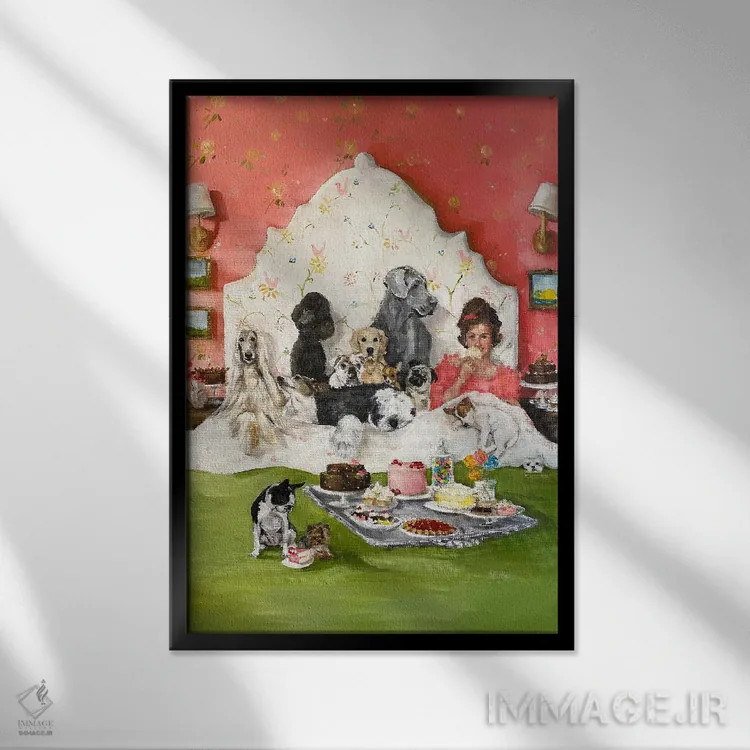 تابلو دکوراتیو خواب های شیرین اثر لیزا فینچ - نمای قابدار مشکی