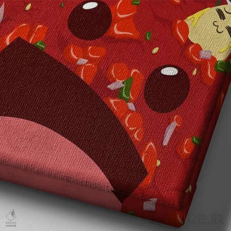 تابلو دکوراتیو غوطه ور خوشمزه اثر فایو بای فایو کالکتیو - نمای نزدیک بافت بوم