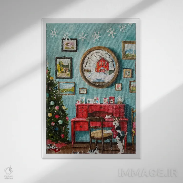 تابلو دکوراتیو پرکننده های جوراب اثر لیزا فینچ - نمای قابدار سفید