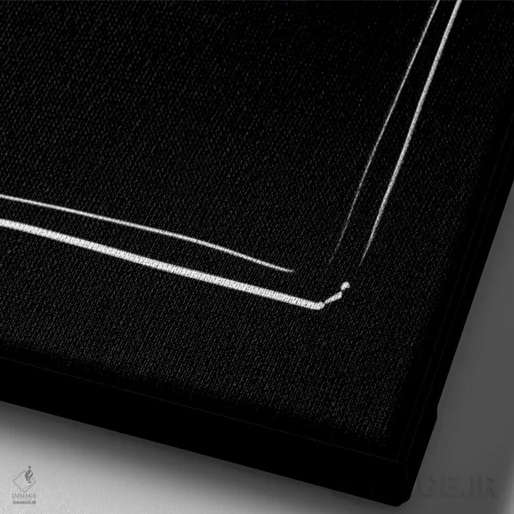 تابلو دکوراتیو شنل کوکو نوآر اثر لا فم ژوژو - نمای نزدیک بافت بوم