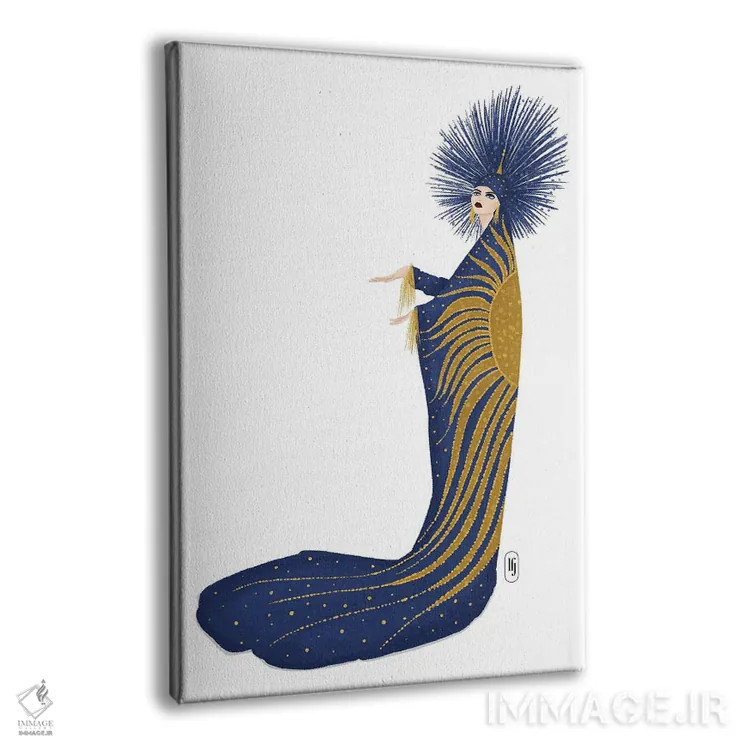 تابلو دکوراتیو اسرارآمیز اثر لا فم ژوژو - نمای پرسپکتیو محصول