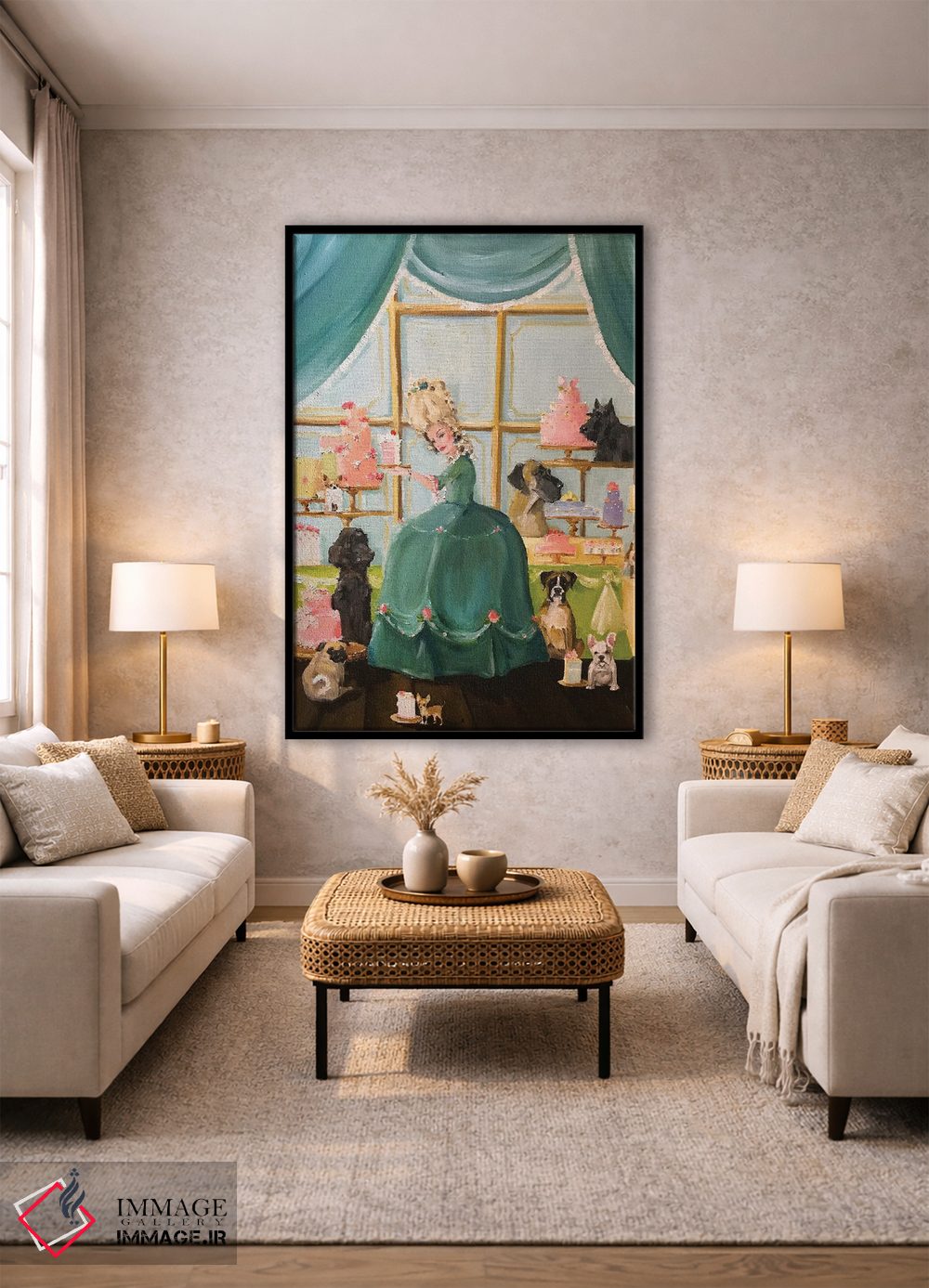 تابلو دکوراتیو بیا کیک بخوریم اثر لیزا فینچ - D3B