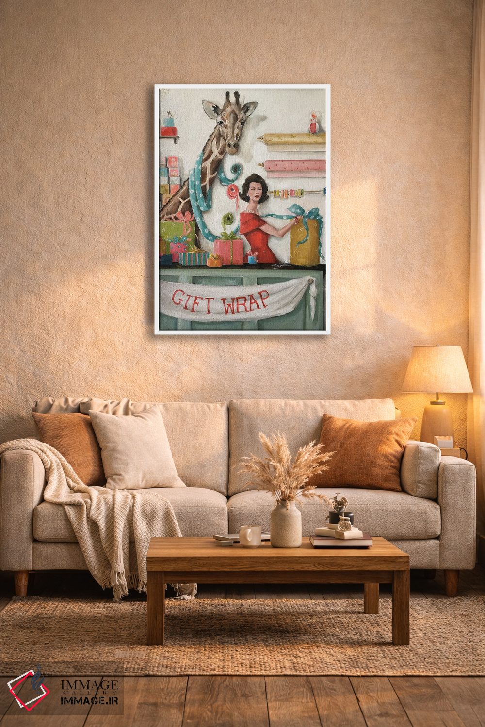 تابلو دکوراتیو ریبونیر بزرگ مشبک اثر لیزا فینچ - D3W