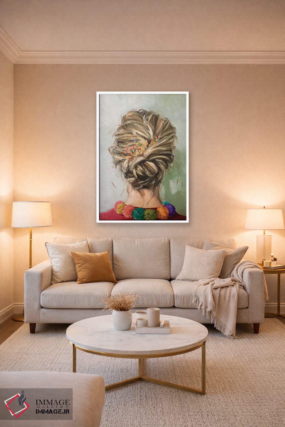 تابلو دکوراتیو پوم پوم ها اثر لیزا فینچ - D3W