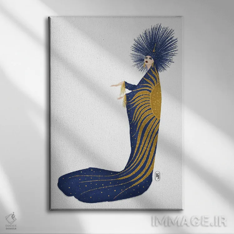 تابلو دکوراتیو اسرارآمیز اثر لا فم ژوژو - نمای روبهرو روی دیوار