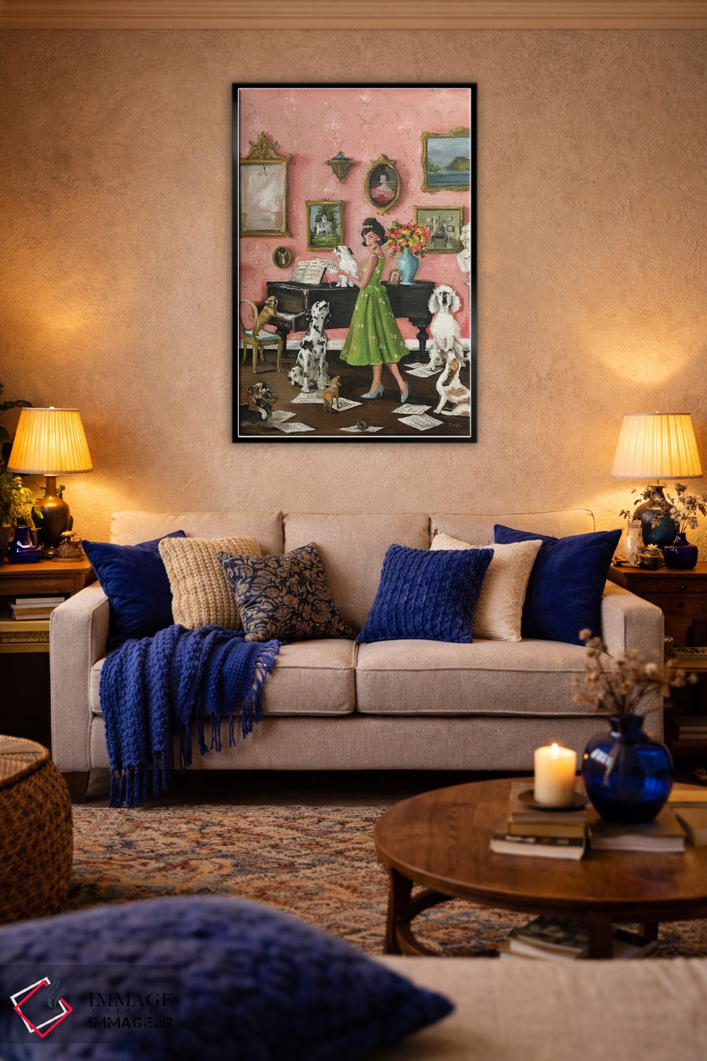 تابلو دکوراتیو آواز اتفاقی و دلنشین اثر لیزا فینچ - D6B