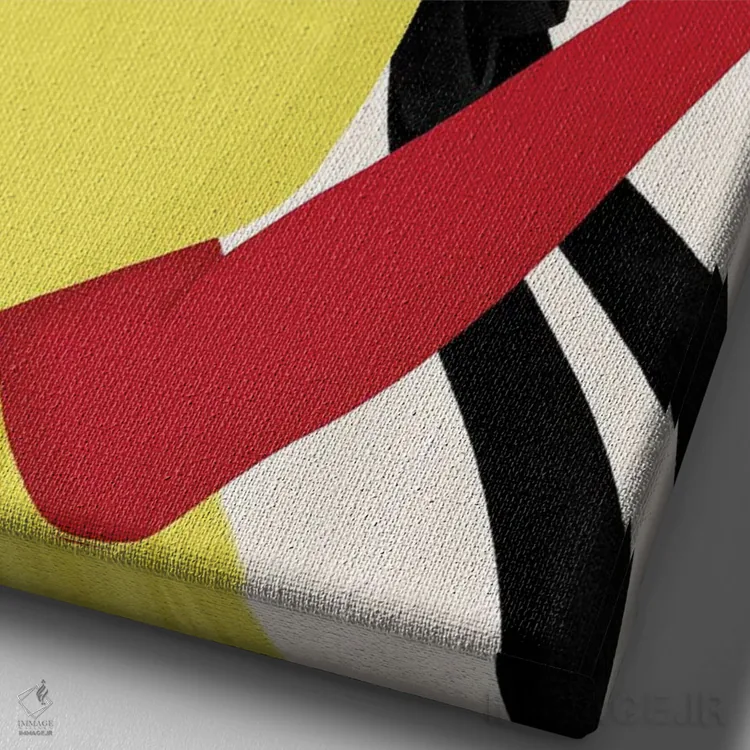 تابلو دکوراتیو دستکش قرمز اثر لا فم ژوژو - نمای نزدیک بافت بوم