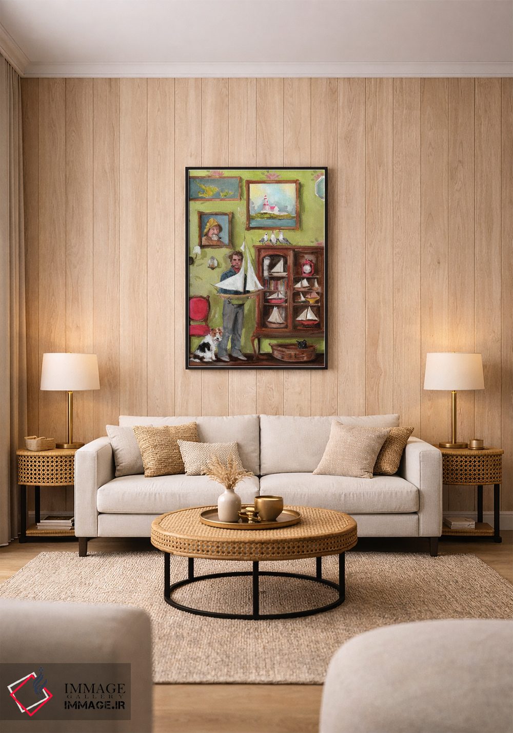 تابلو دکوراتیو نگهبان فانوس دریایی اثر لیزا فینچ - D2B