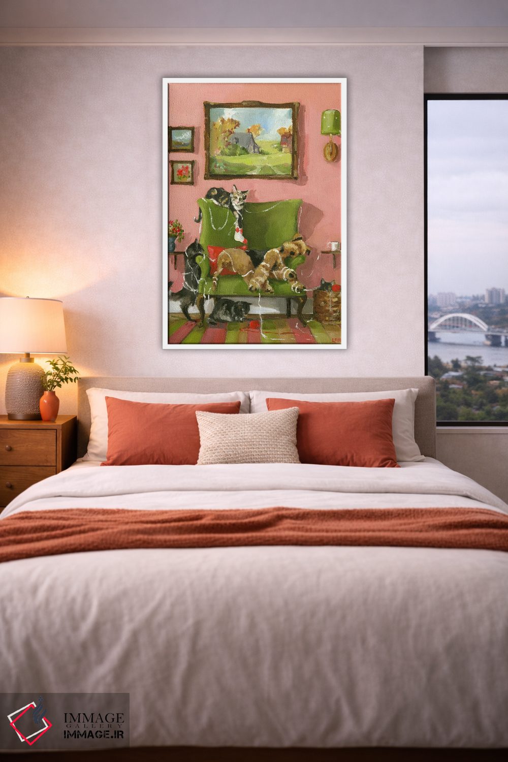 تابلو دکوراتیو جوراب آرگیل اثر لیزا فینچ - D3W