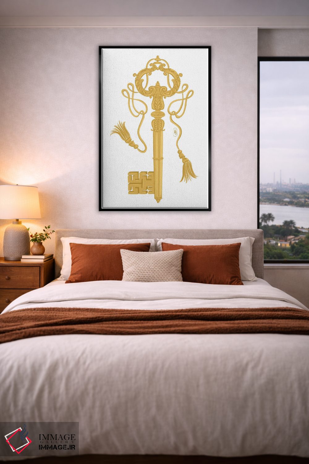 تابلو دکوراتیو کلید طلایی اثر لا فم ژوژو - D4B