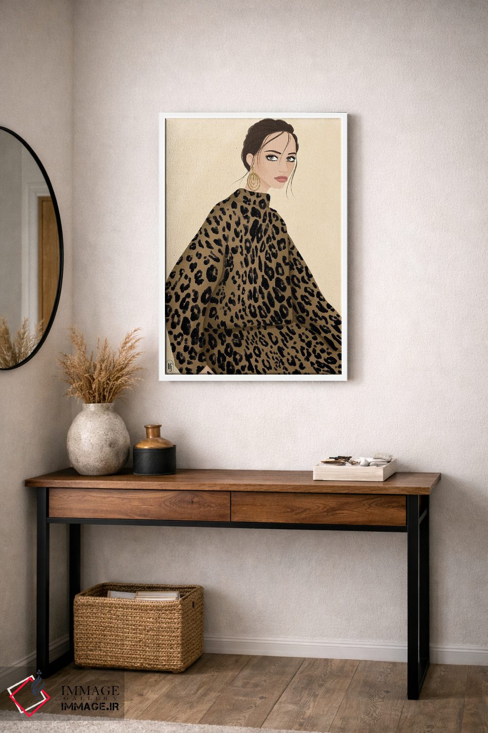 تابلو دکوراتیو بانوی یوزپلنگی اثر لا فم ژوژو - D3W