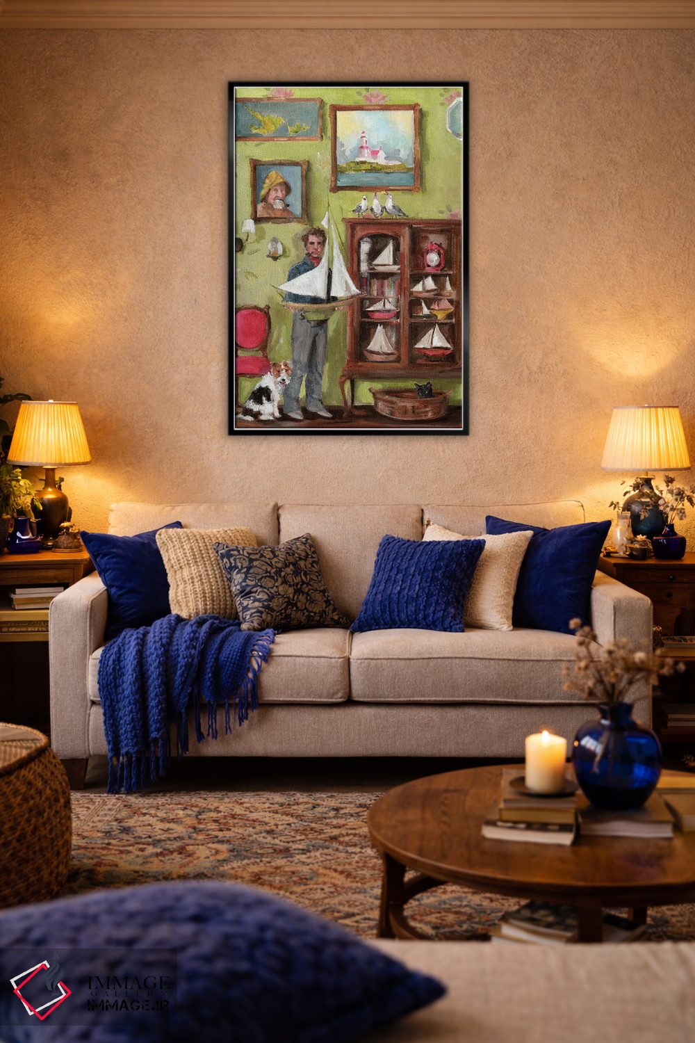 تابلو دکوراتیو نگهبان فانوس دریایی اثر لیزا فینچ - D6B