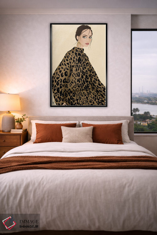 تابلو دکوراتیو بانوی یوزپلنگی اثر لا فم ژوژو - D5B