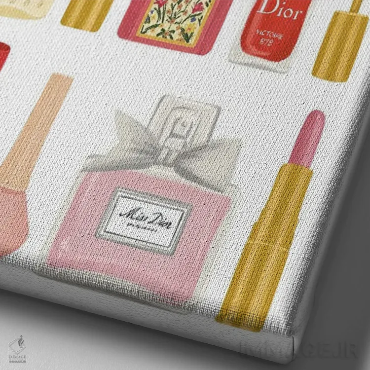 تابلو دکوراتیو آرایشی اثر لا فم ژوژو - نمای نزدیک بافت بوم