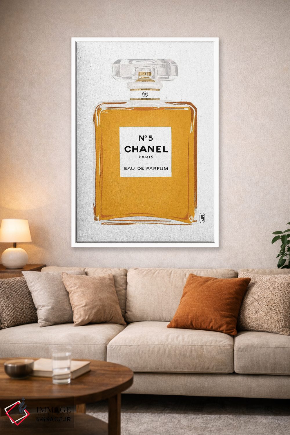 تابلو دکوراتیو عطر شنل شماره پنج اثر لا فم ژوژو - D1W