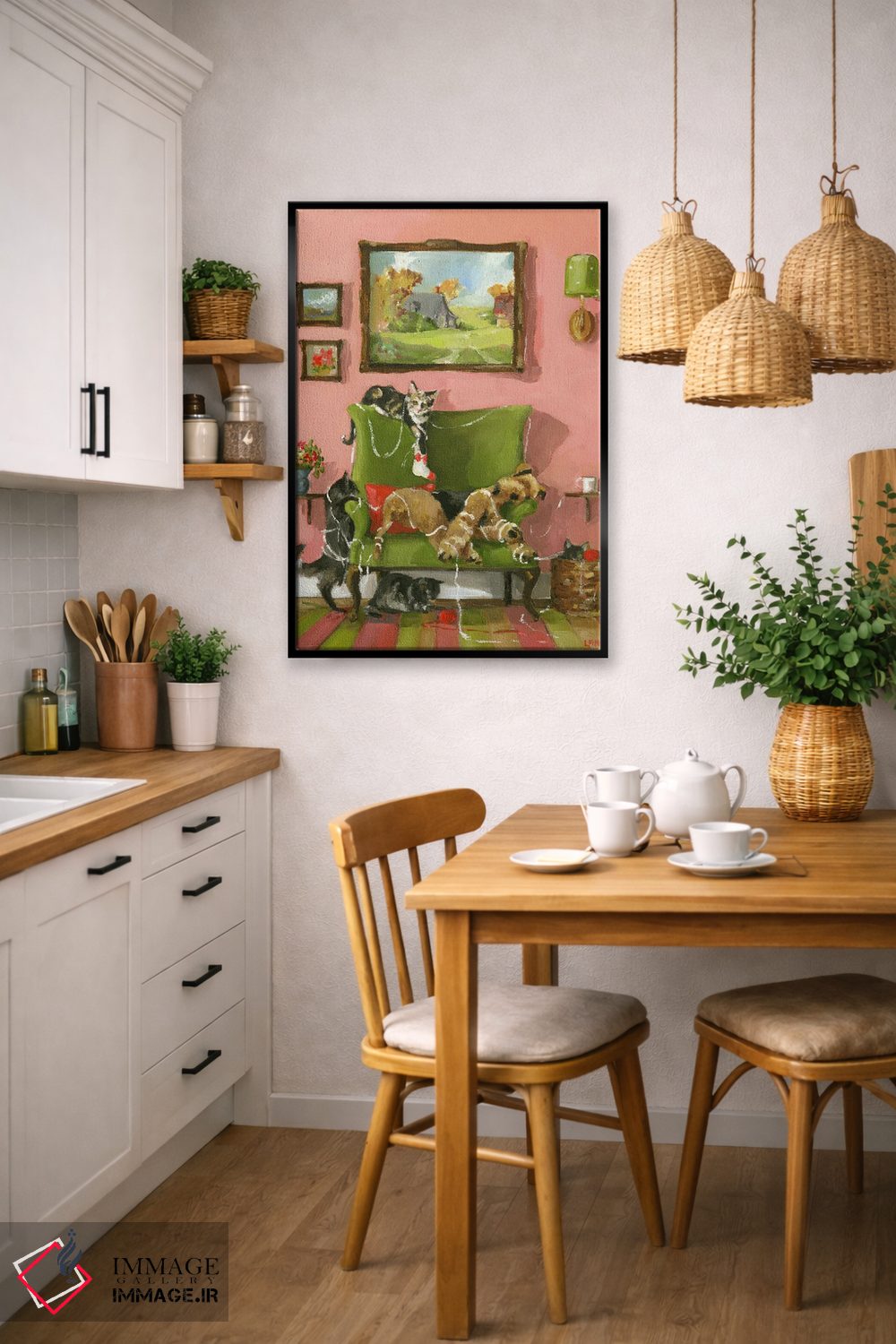 تابلو دکوراتیو جوراب آرگیل اثر لیزا فینچ - D5B