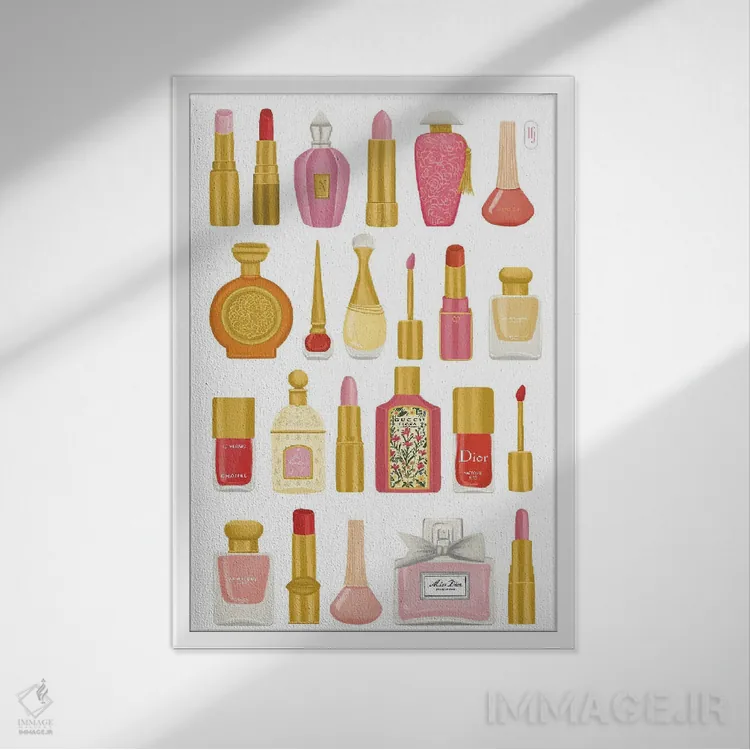 تابلو دکوراتیو آرایشی اثر لا فم ژوژو - نمای قابدار سفید