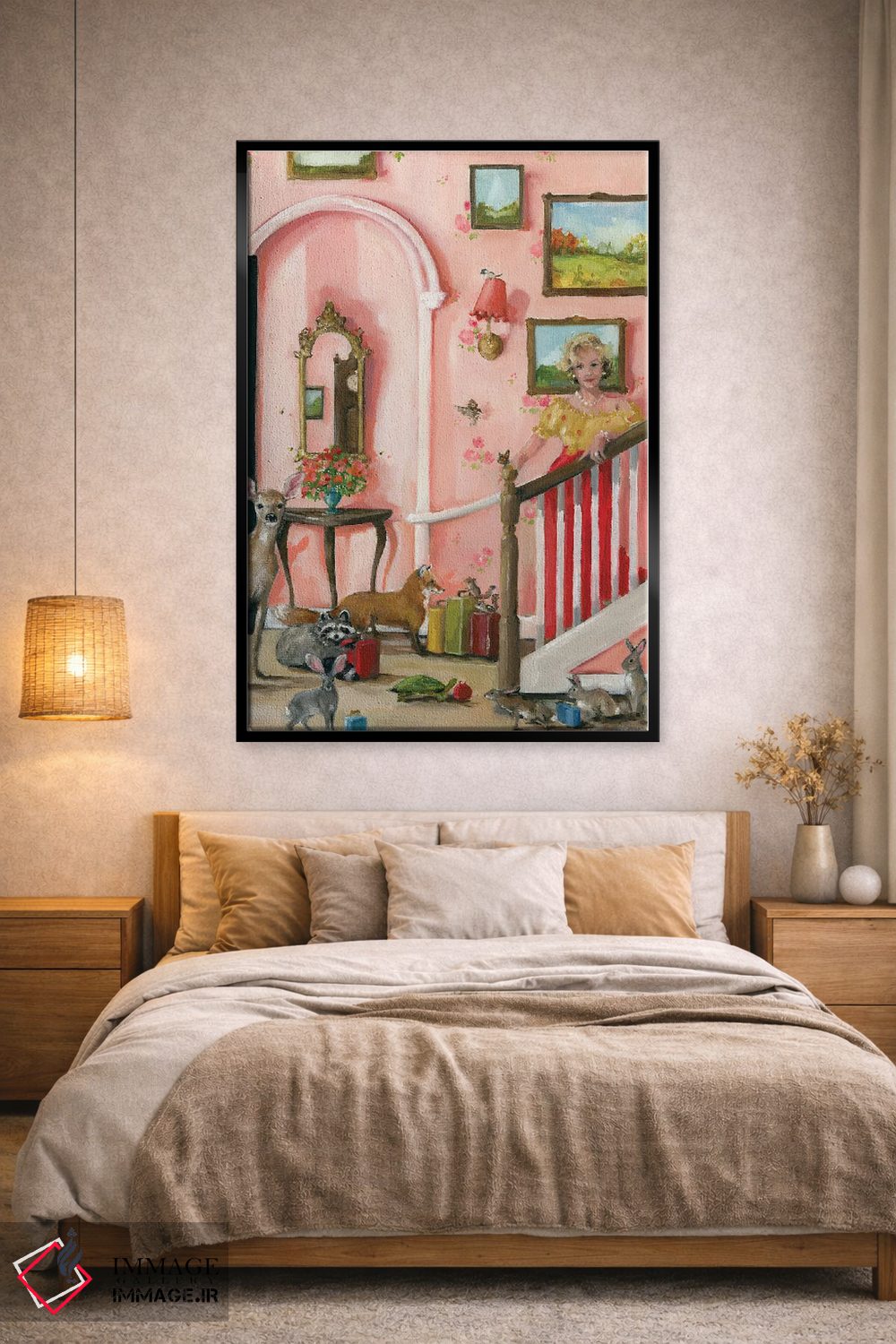 تابلو دکوراتیو آخر هفته در کلبه رز اثر لیزا فینچ - D2B