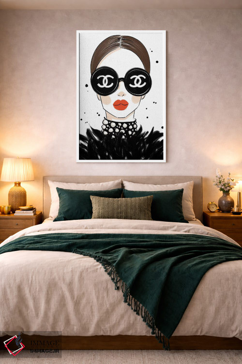 تابلو دکوراتیو عینک آفتابی شنل اثر لا فم ژوژو - D1W