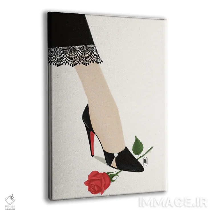 تابلو دکوراتیو گل رز اثر لا فم ژوژو - نمای پرسپکتیو محصول