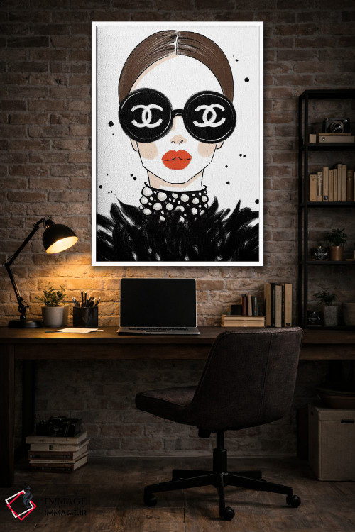 تابلو دکوراتیو عینک آفتابی شنل اثر لا فم ژوژو - D3W