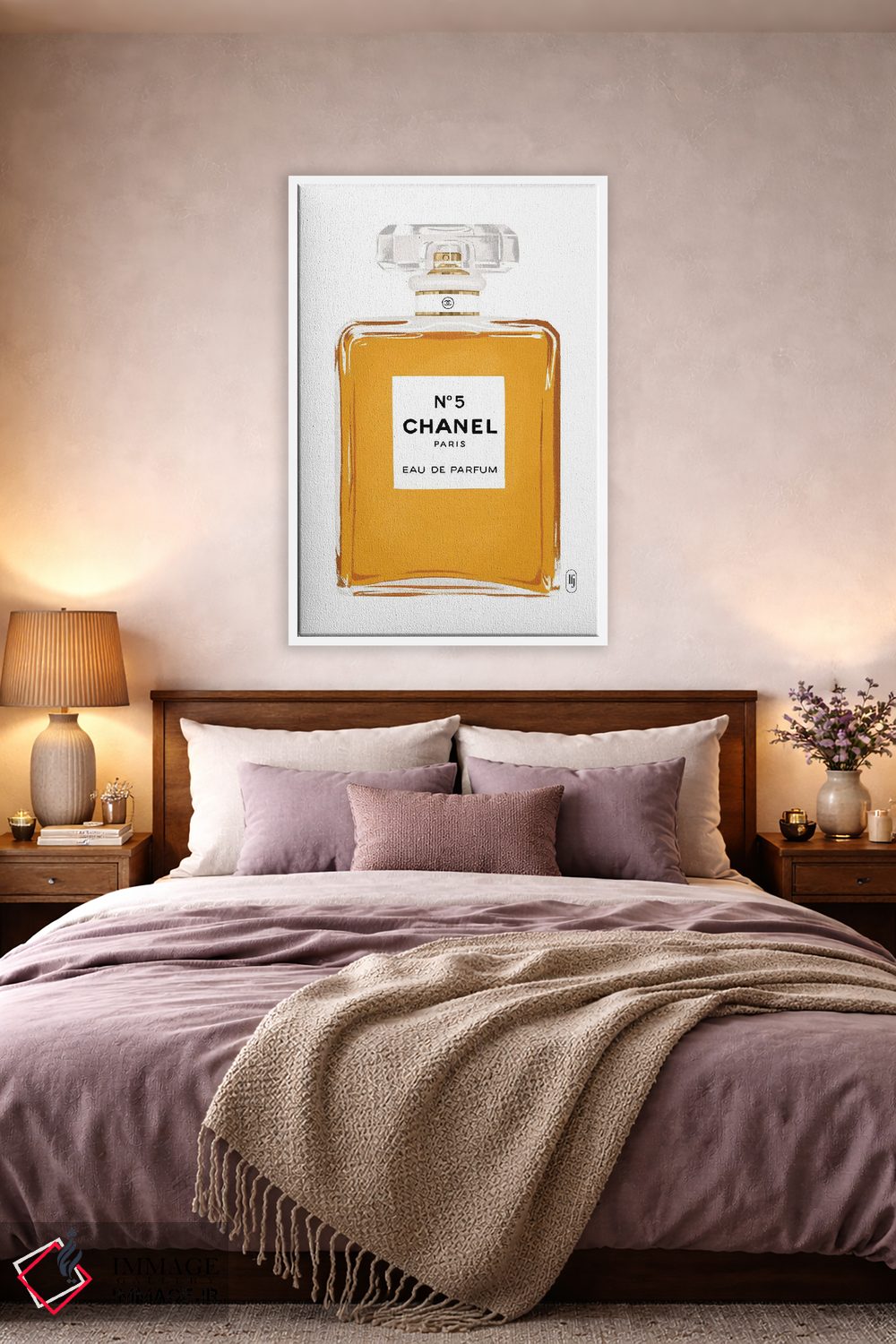 تابلو دکوراتیو عطر شنل شماره پنج اثر لا فم ژوژو - D3W