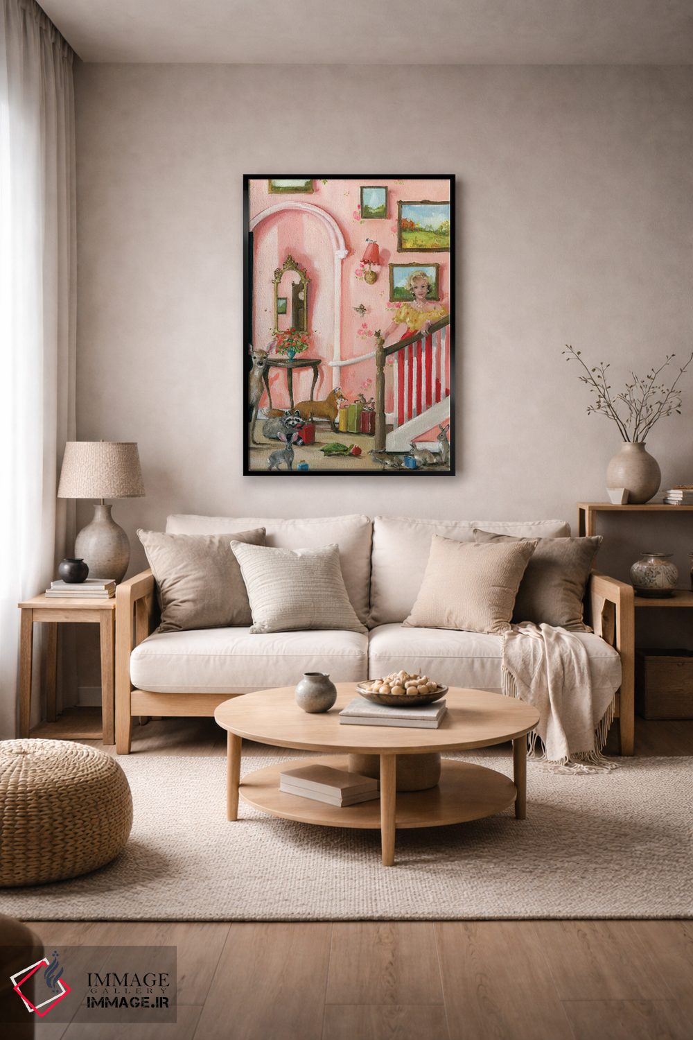 تابلو دکوراتیو آخر هفته در کلبه رز اثر لیزا فینچ - D6B