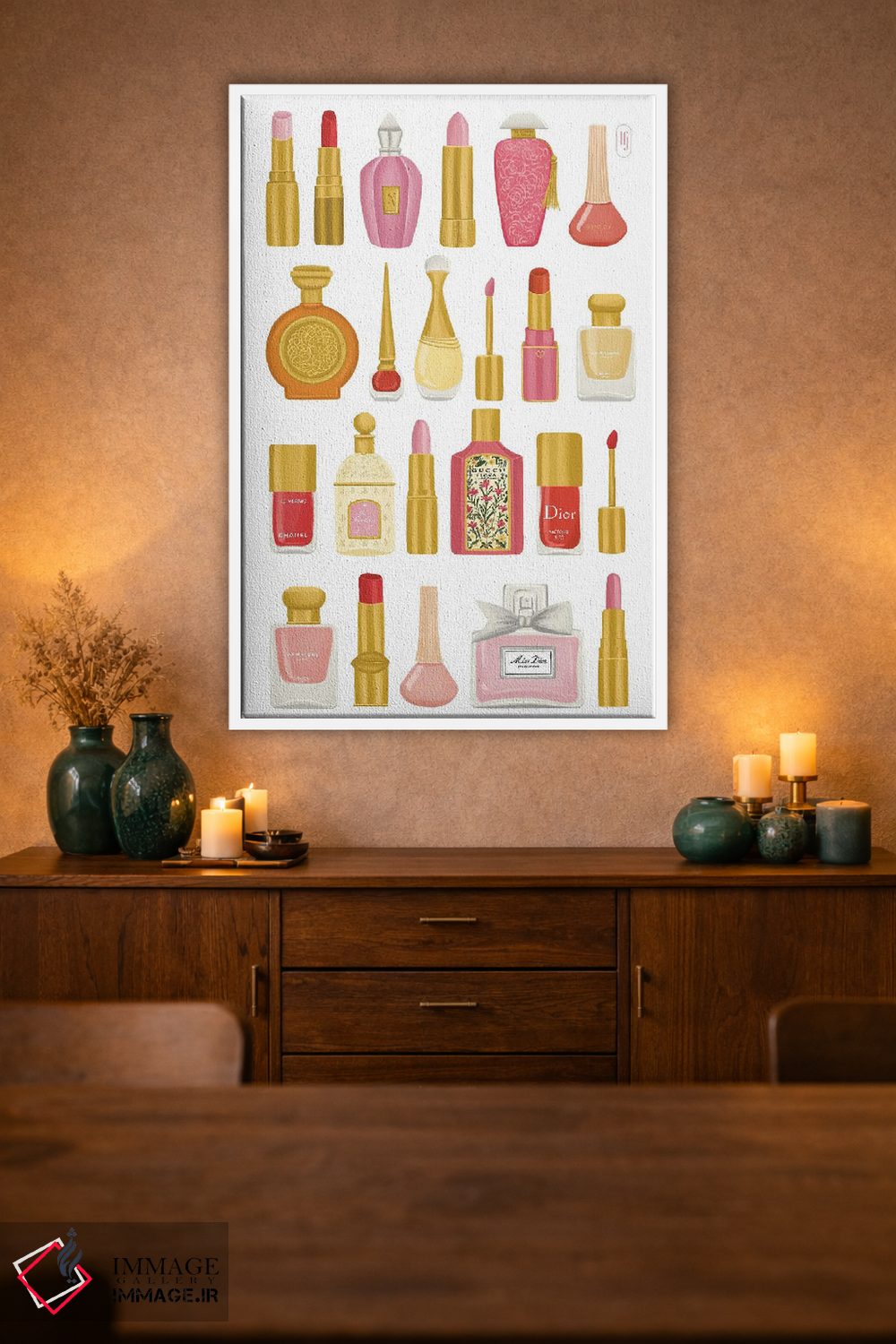 تابلو دکوراتیو آرایشی اثر لا فم ژوژو - D1W