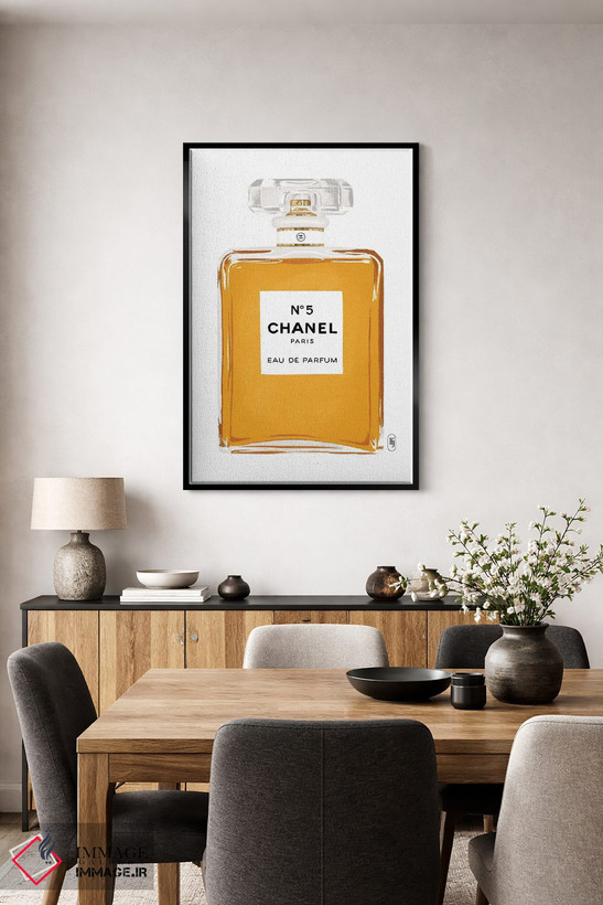تابلو دکوراتیو عطر شنل شماره پنج اثر لا فم ژوژو - D4B