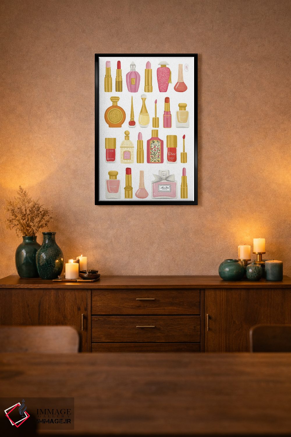 تابلو دکوراتیو آرایشی اثر لا فم ژوژو - D2B