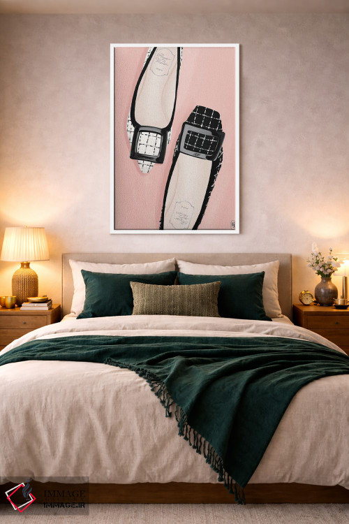 تابلو دکوراتیو کفش باله چهارخانه اثر لا فم ژوژو - D3W