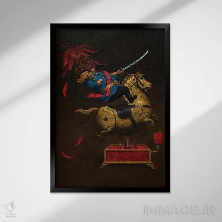 تابلو دکوراتیو از رهبر پیروی کن اثر لیزا فالکن سترن - نمای قابدار مشکی