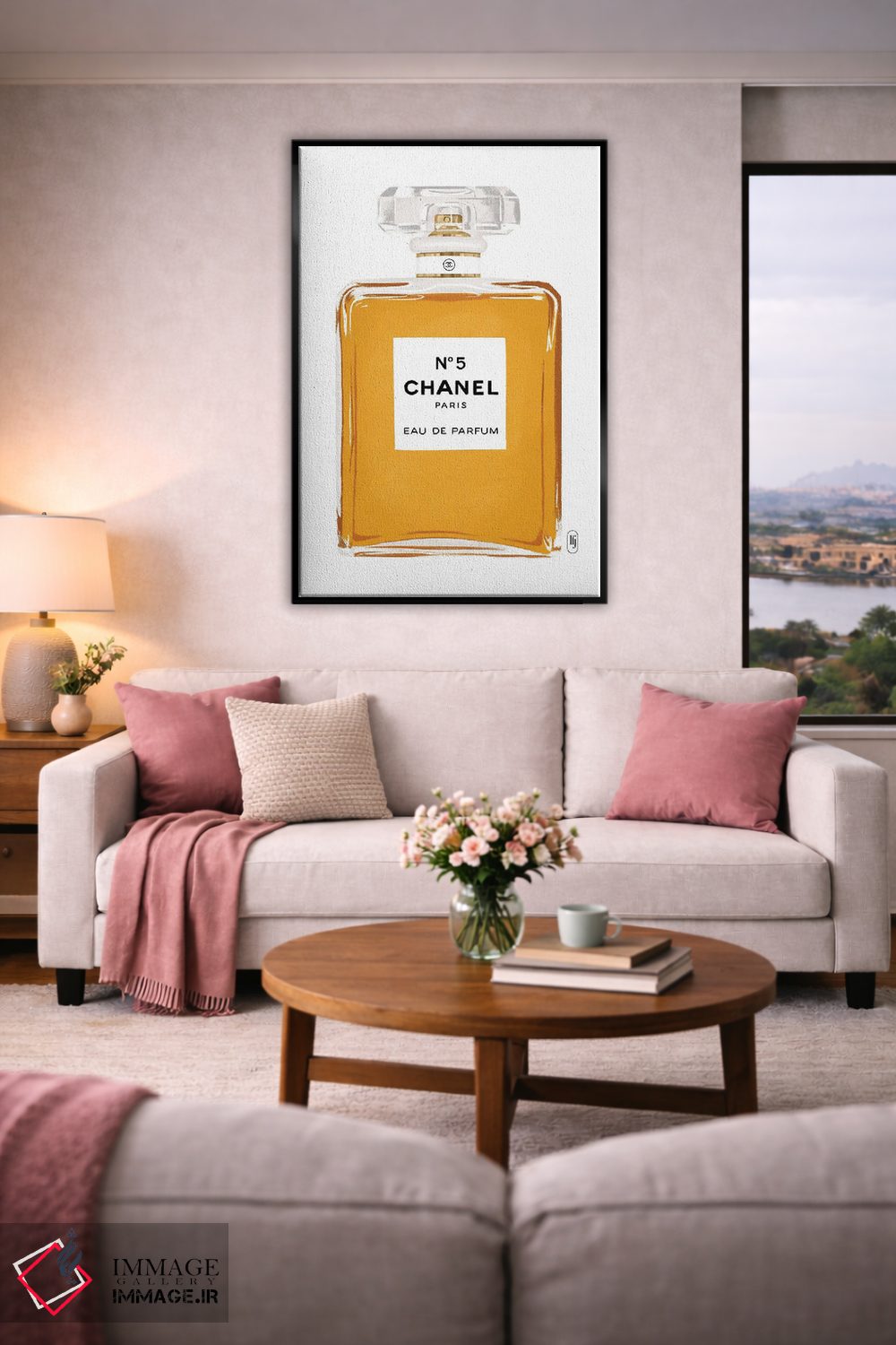 تابلو دکوراتیو عطر شنل شماره پنج اثر لا فم ژوژو - D5B