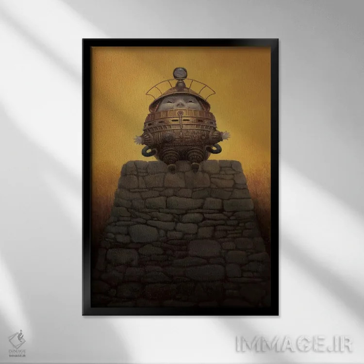 تابلو دکوراتیو هامپتی دامپتی اثر لیزا فالکن سترن - نمای قابدار مشکی