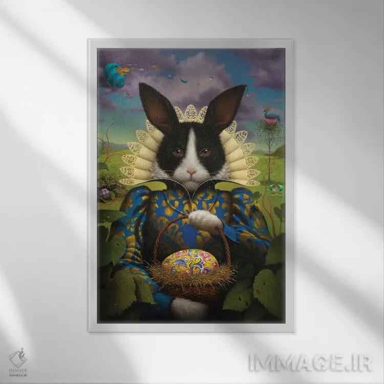 تابلو دکوراتیو هاپسی دو مدیچی اثر لیزا فالکن سترن - نمای قابدار سفید