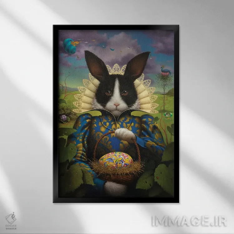 تابلو دکوراتیو هاپسی دو مدیچی اثر لیزا فالکن سترن - نمای قابدار مشکی