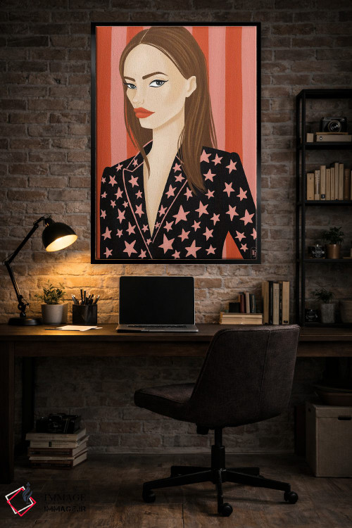 تابلو دکوراتیو ستاره ها و راه راه ها اثر لا فم ژوژو - D5B