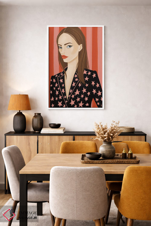 تابلو دکوراتیو ستاره ها و راه راه ها اثر لا فم ژوژو - D6W